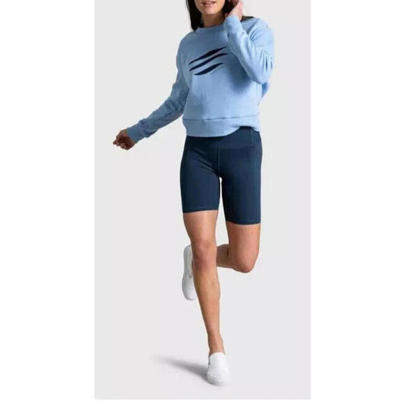 New Ideology Women's Essentials Navy Blue Biker Shorts, Size: Medium - Picture 3 of 3